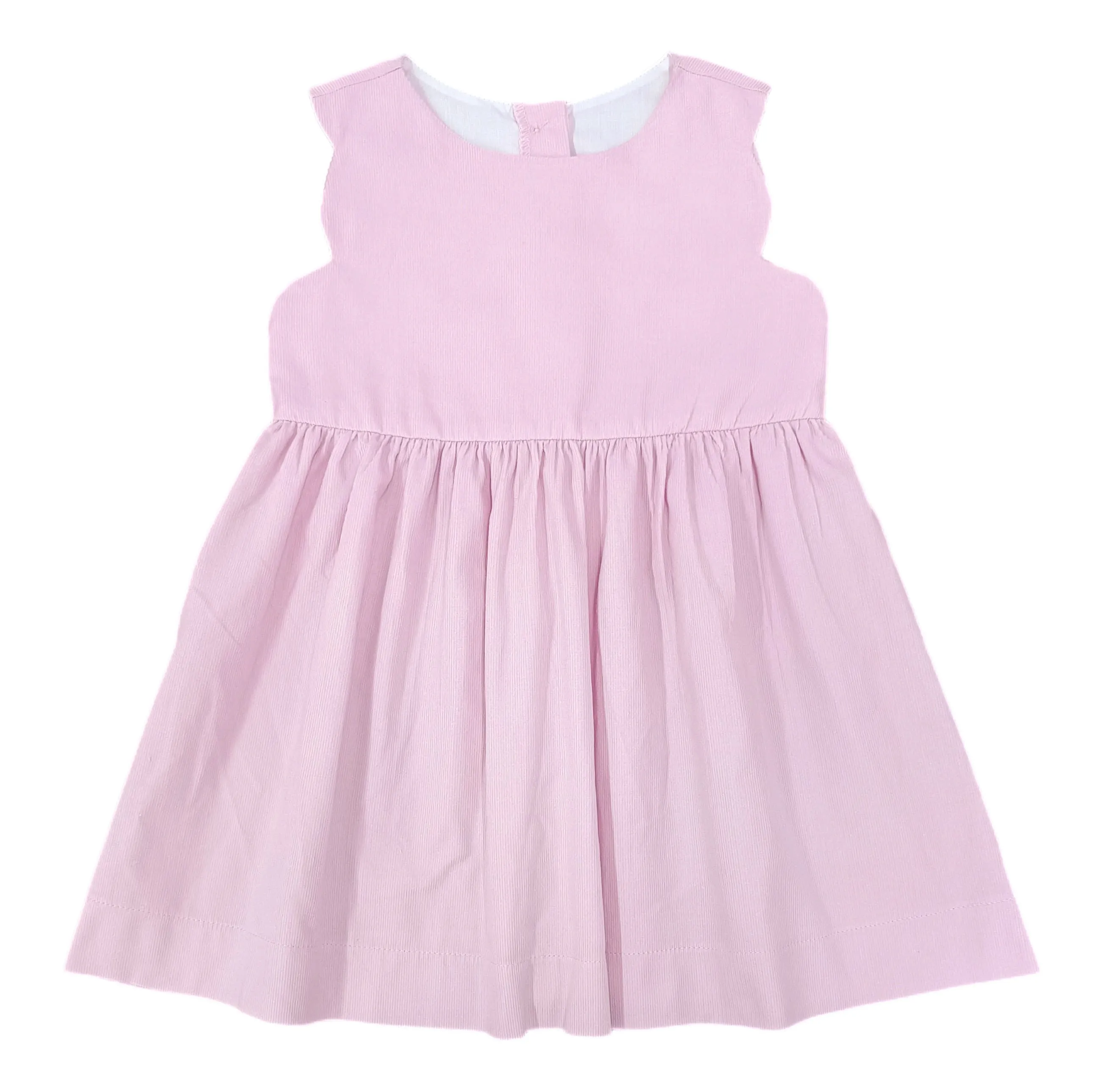 Pink Cord Savannah Scalloped Jumper