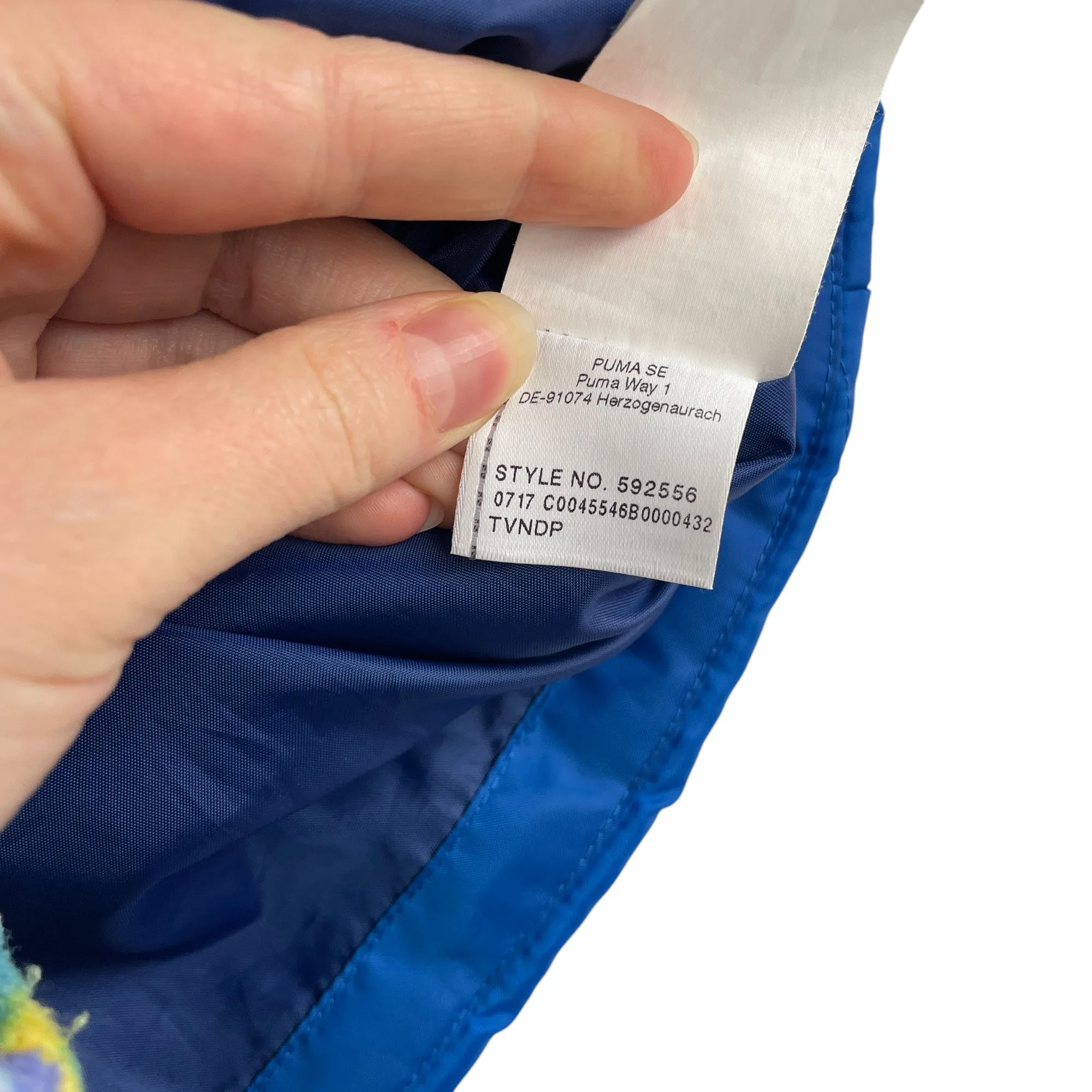 Puma jacket 7-8 years royal blue light puffer with zipper