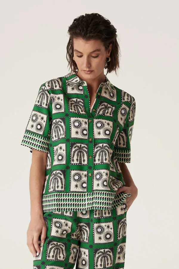 RAFFLES SHIRT | Green Print