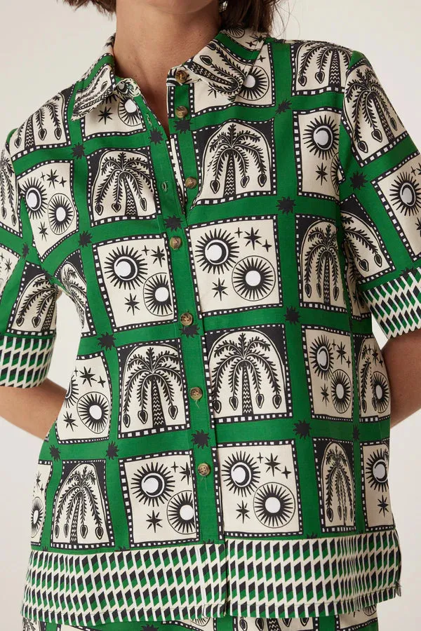 RAFFLES SHIRT | Green Print