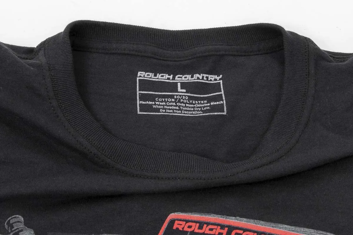 Rough Country T-Shirt - Long Sleeve - Vertex - Black - 2XL