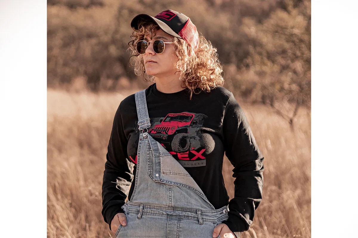 Rough Country T-Shirt - Long Sleeve - Vertex - Black - 2XL