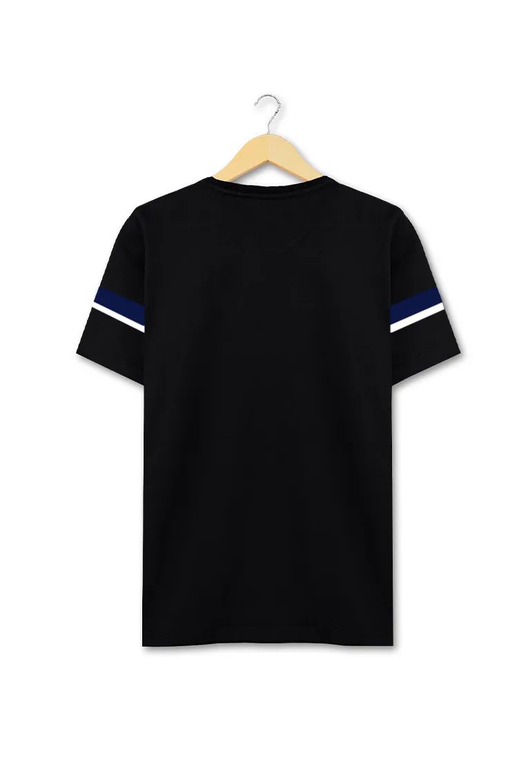 Ryusei Kaos Pria Atsunaka Button CMB Black