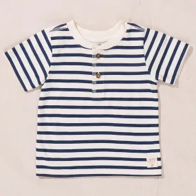 Scout Henley T-Shirt - Navy Stripe