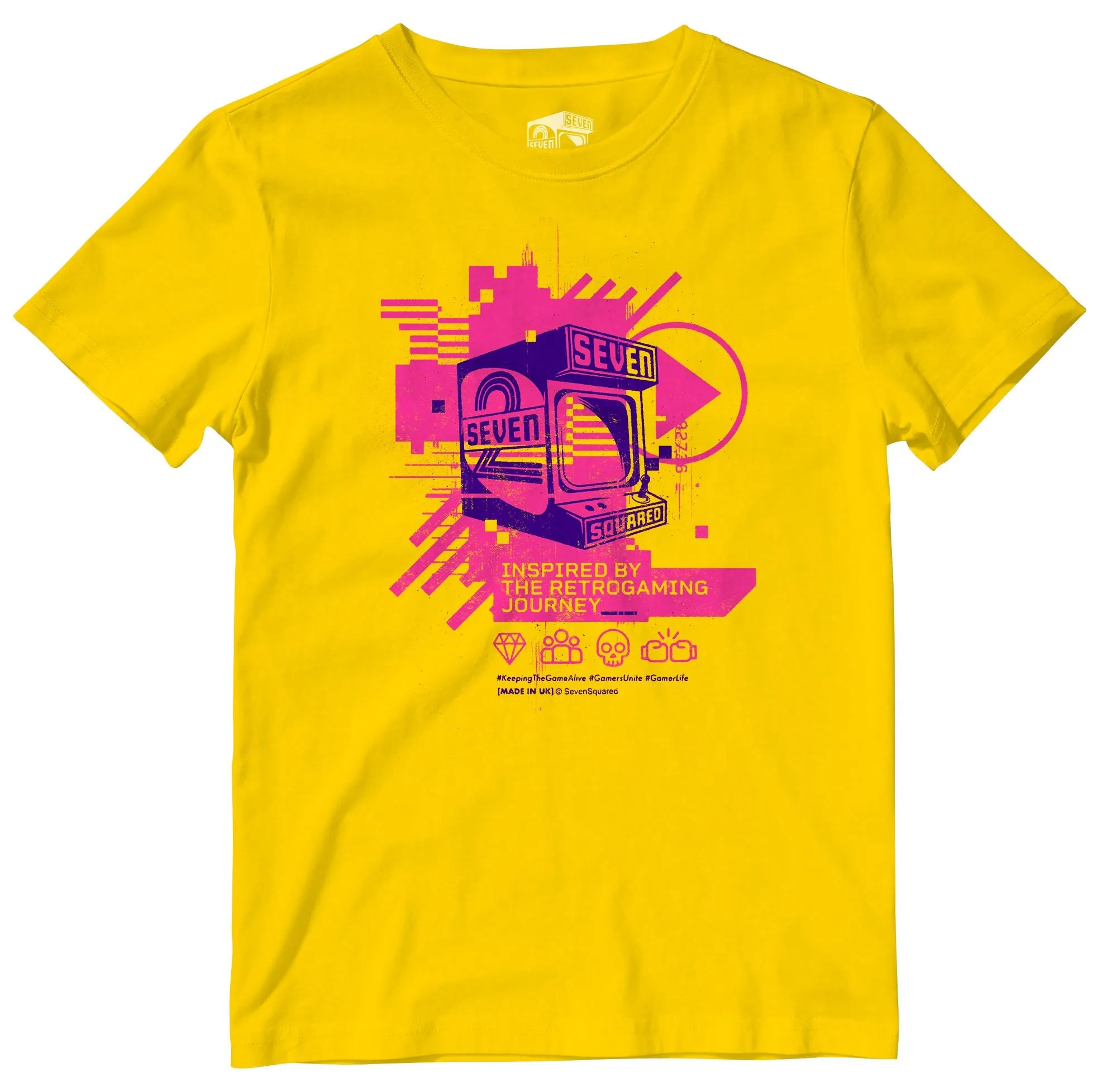Seven Squared Logo Retro Gaming T-Shirt
