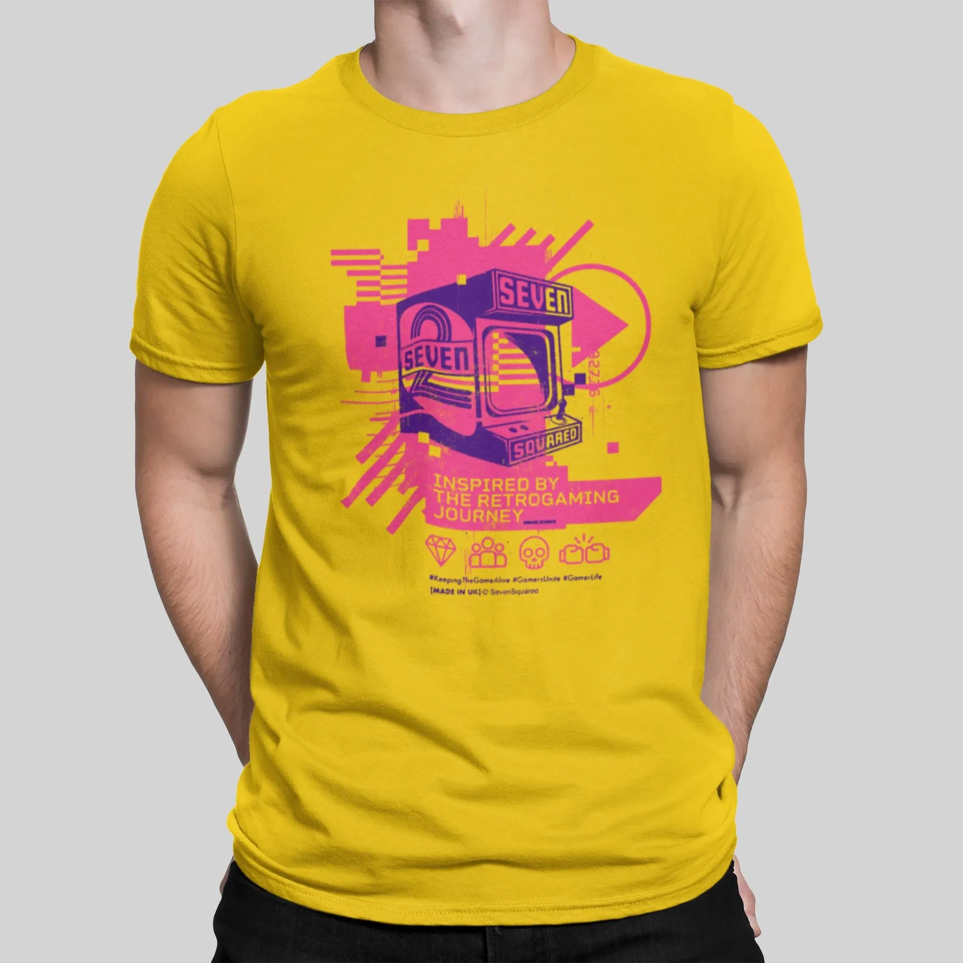 Seven Squared Logo Retro Gaming T-Shirt