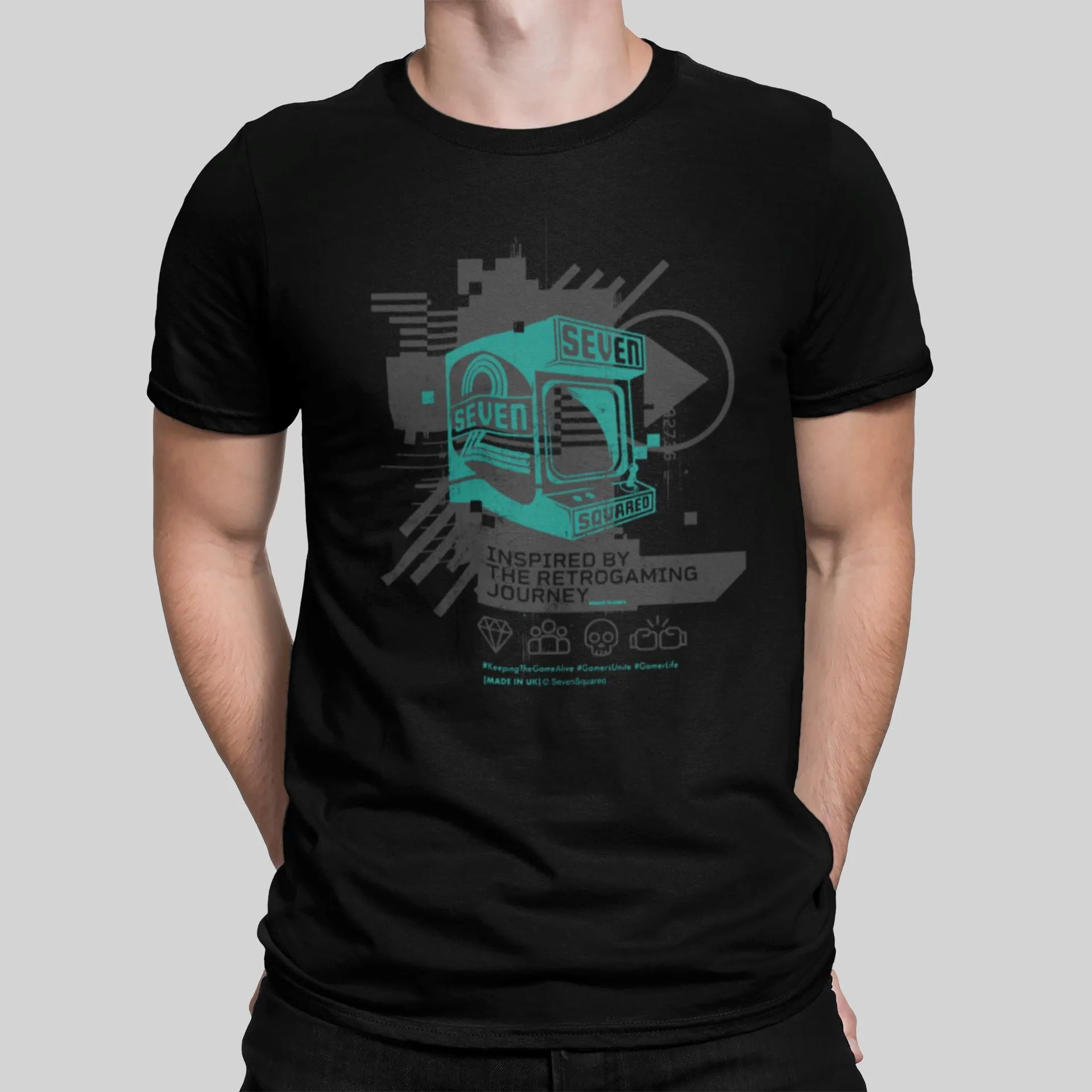 Seven Squared Logo Retro Gaming T-Shirt