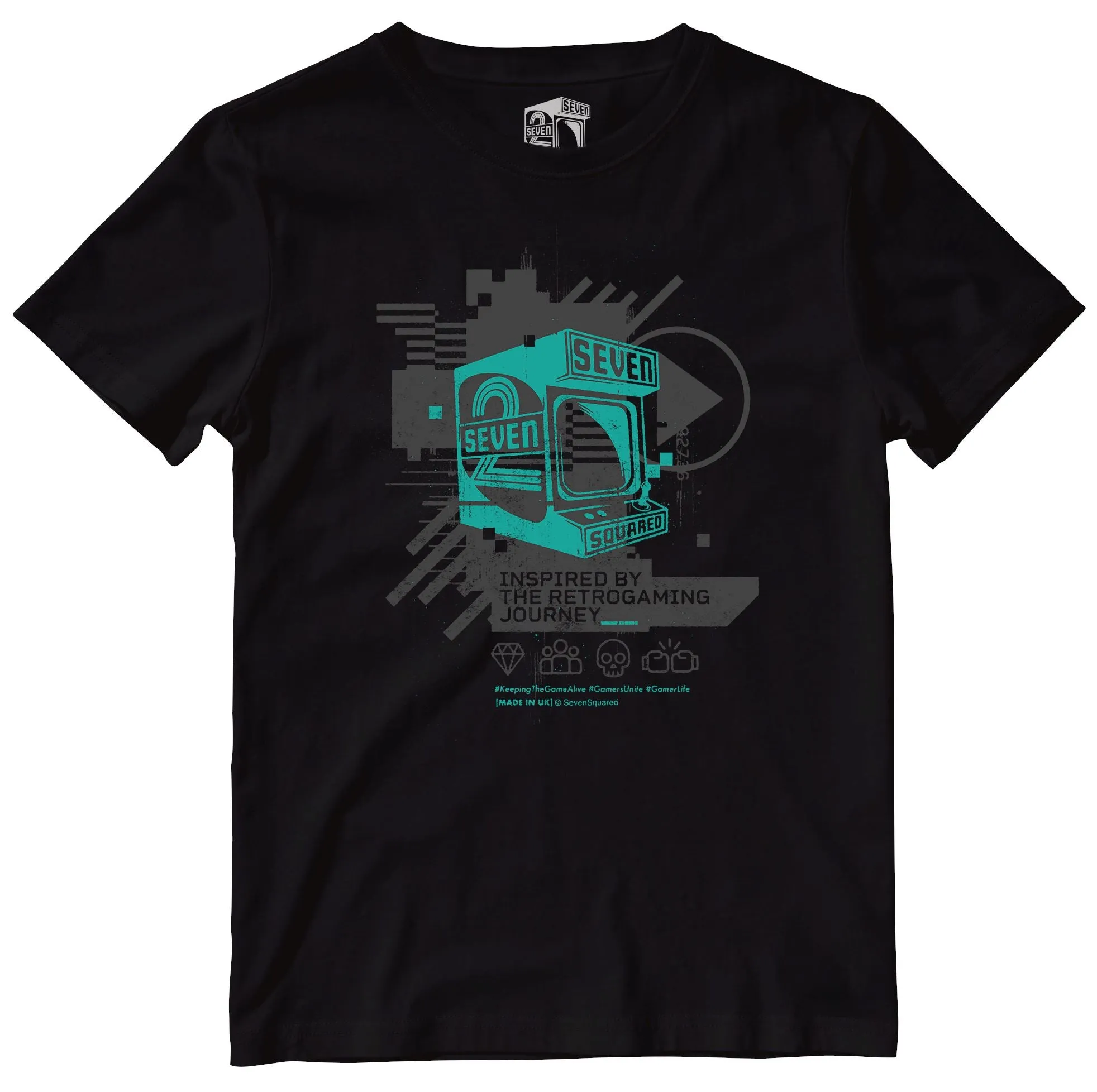 Seven Squared Logo Retro Gaming T-Shirt