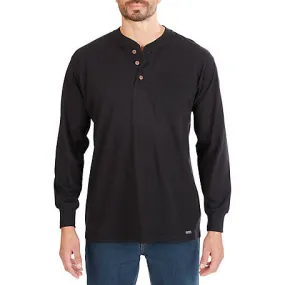 Smith's Workwear Mens Long-Sleeve Henley Cotton Shirt