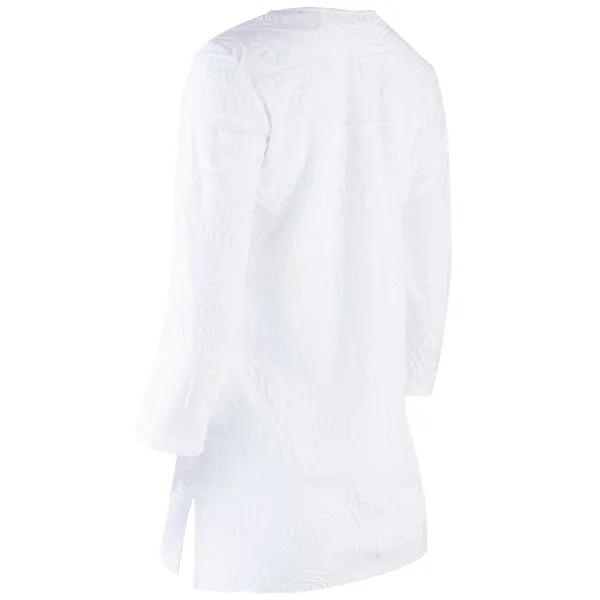 Split Neck Travel Tunic in White