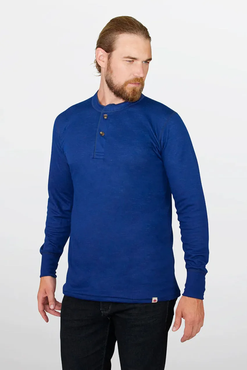 Stanfields Men's 1387 Merino Blend Two Layer Henley