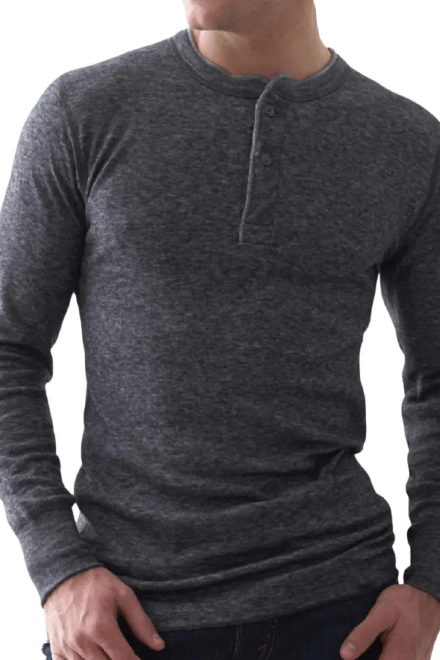 Stanfields Men's 1387 Merino Blend Two Layer Henley