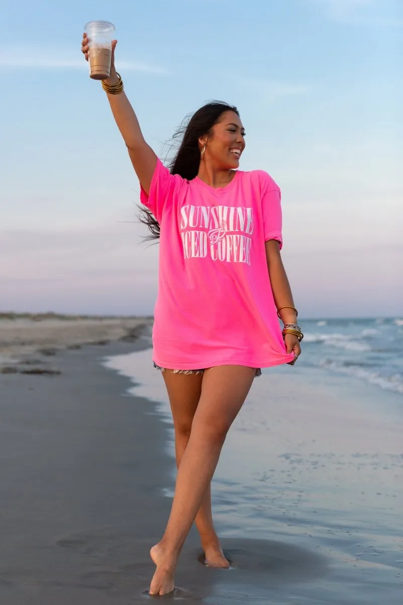 'Sunshine & Iced Coffee' PUFF T-Shirt