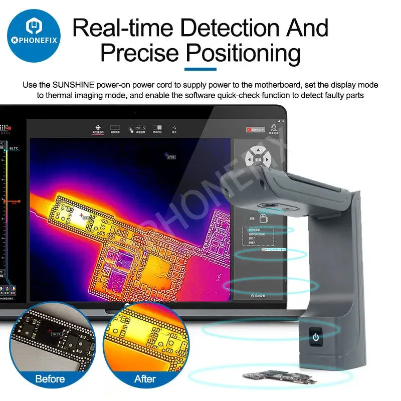 SUNSHINE ShortCam II Thermal Camera PCB Fault Diagnosis Instrument