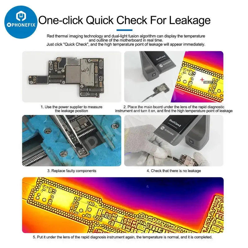 SUNSHINE ShortCam II Thermal Camera PCB Fault Diagnosis Instrument