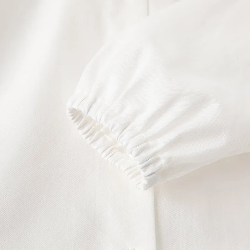 Sweet Strawberry Girl Peter Pan Collar White Shirt