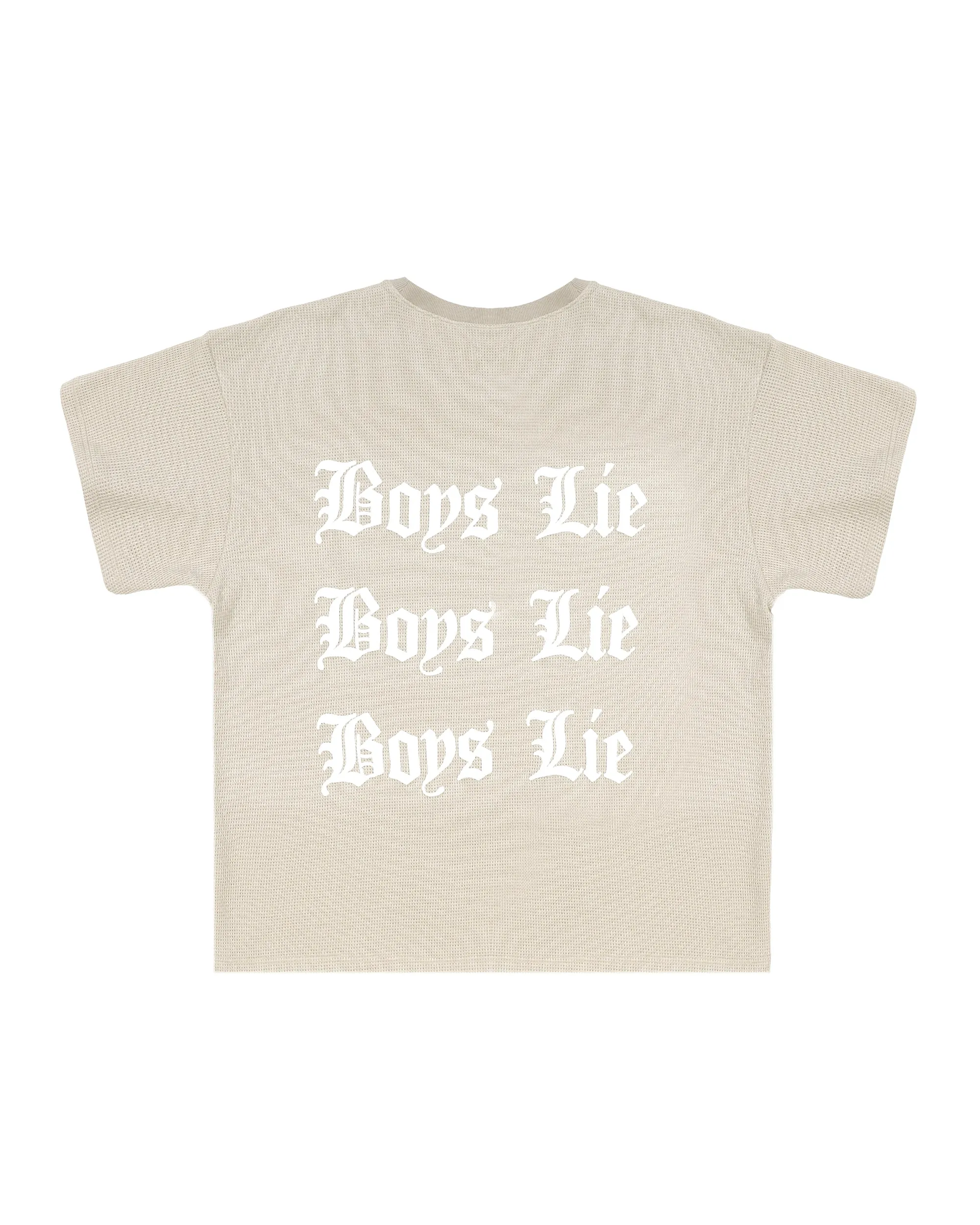 Tan Straight Flush Boyfriend Thermal Tee