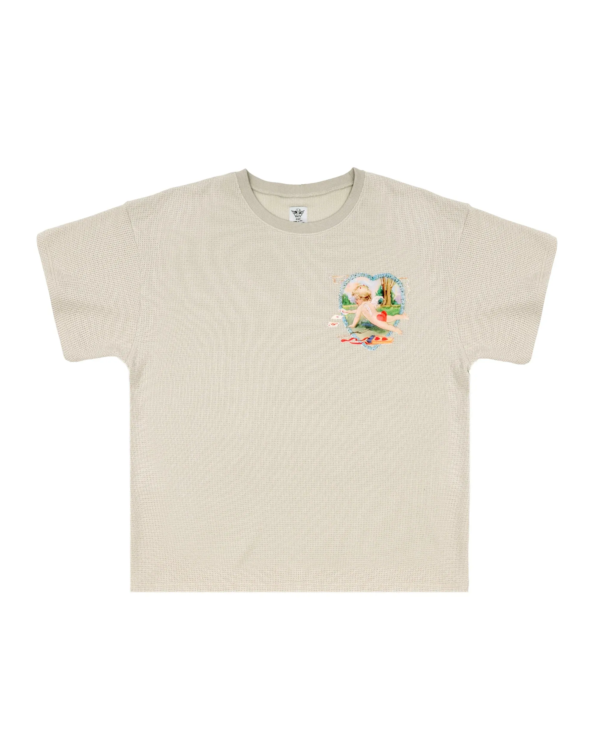 Tan Straight Flush Boyfriend Thermal Tee