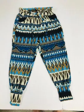 Teal Navajo Track Pocket Pant