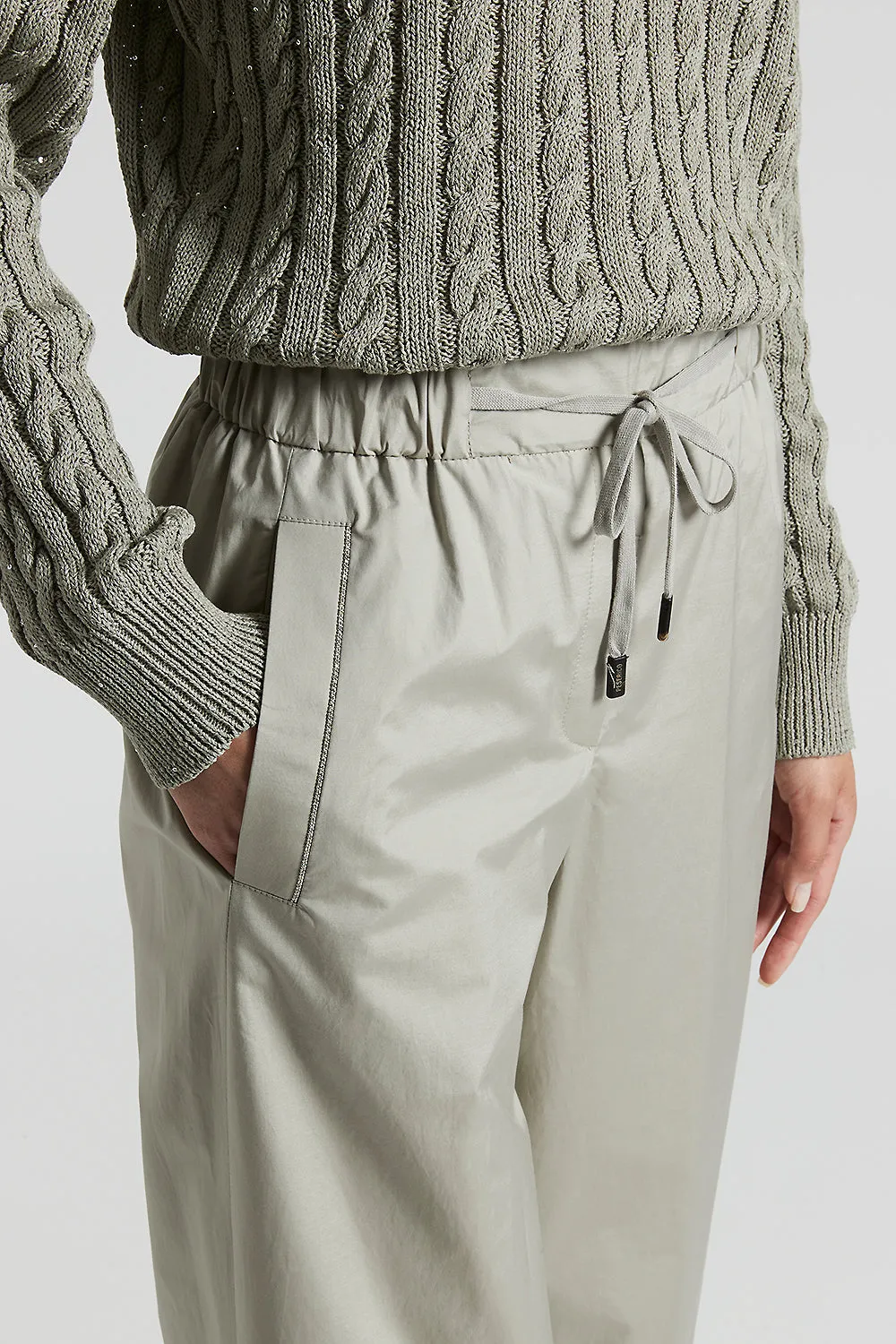 Technical cotton  jogger trousers