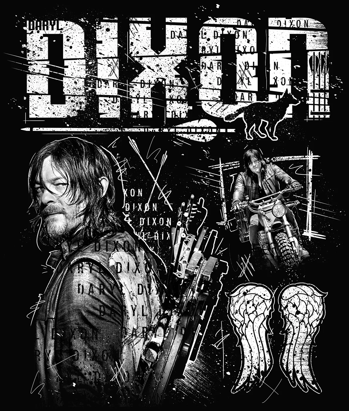 The Walking Dead Exclusive Dixon Adult T-Shirt