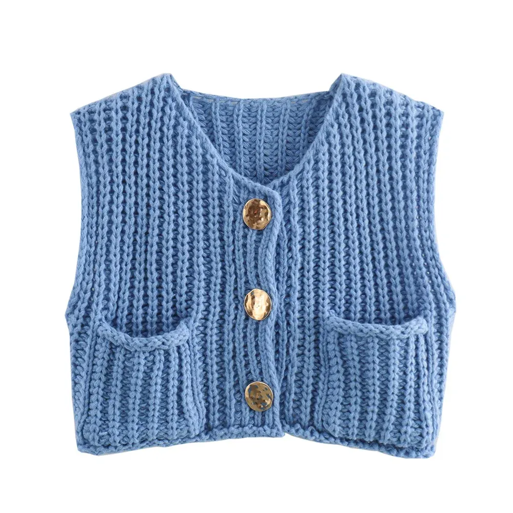 Thick Knitted Short Vest