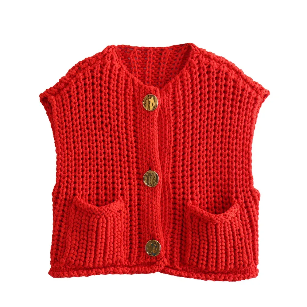 Thick Knitted Short Vest