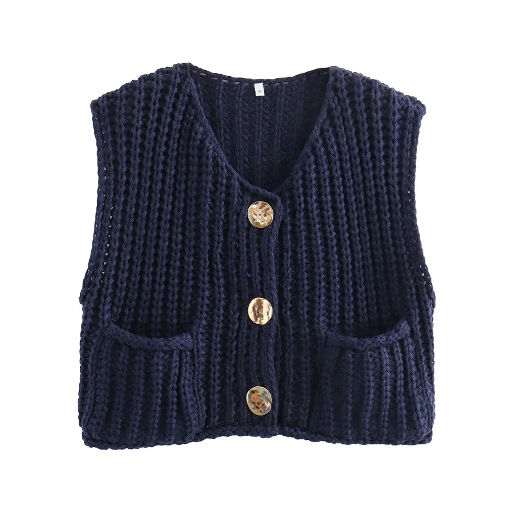Thick Knitted Short Vest