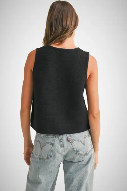 Tied Front Knitted Vest