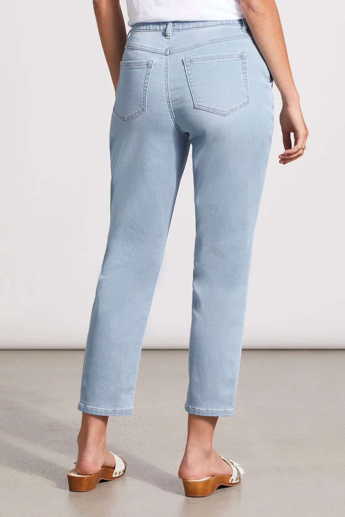 Tribal  Spring/Summer 2024-7988O-333-Knit Denim Joggers-Tide Blue