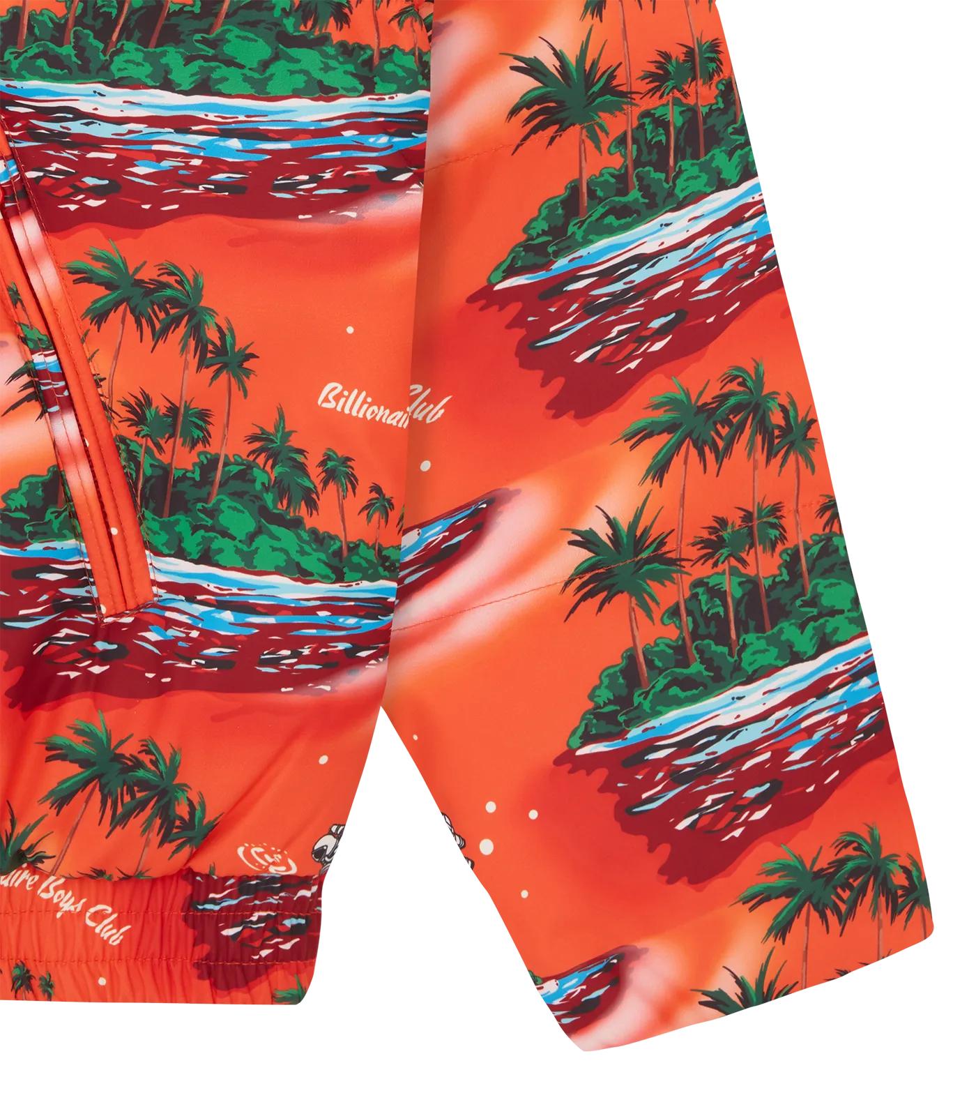 TROPICAL ISLAND PUFFER JACKET - RED