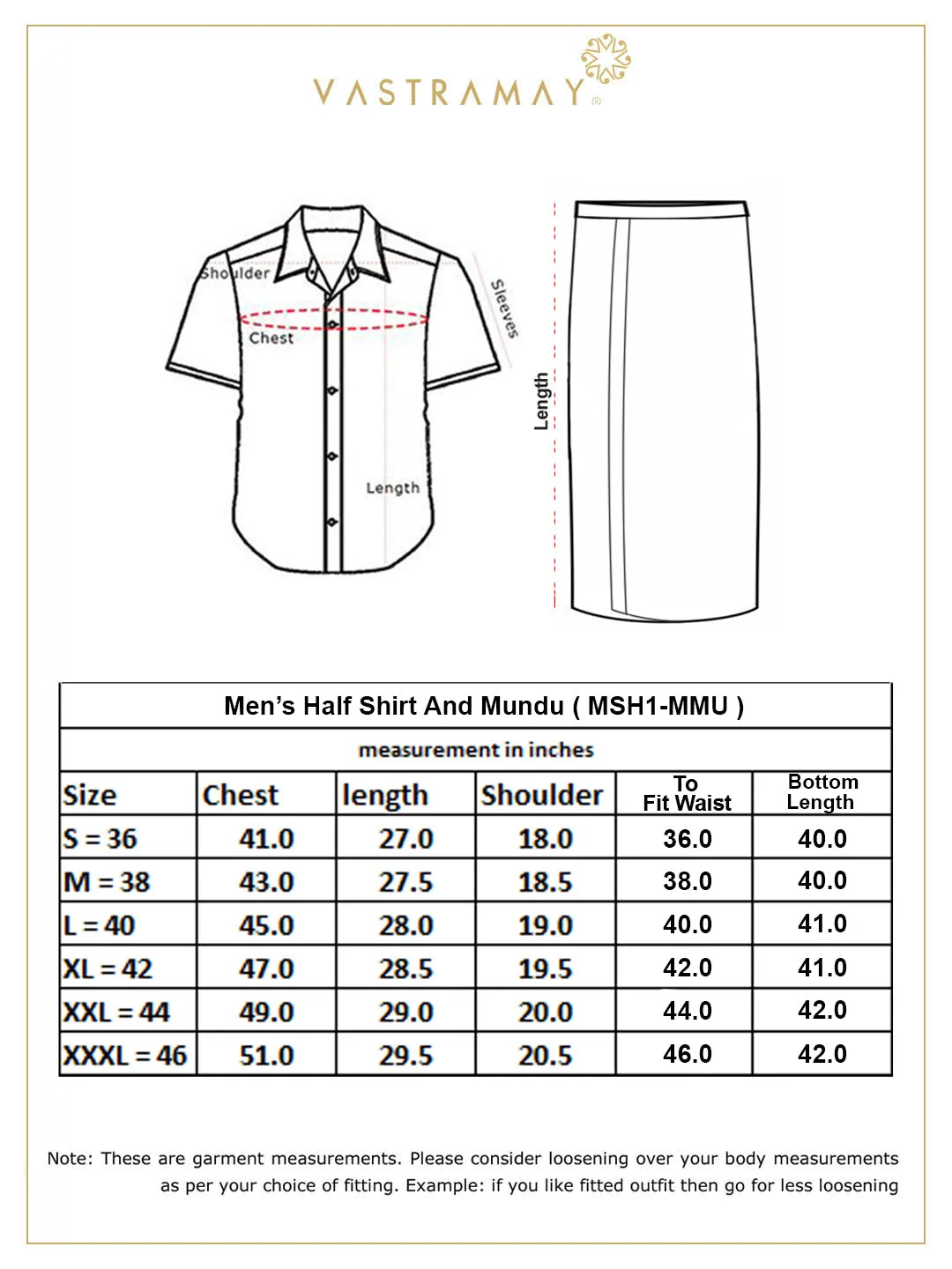 VASTRAMAY Men's Maroon Silk Blend Shirt And Mundu