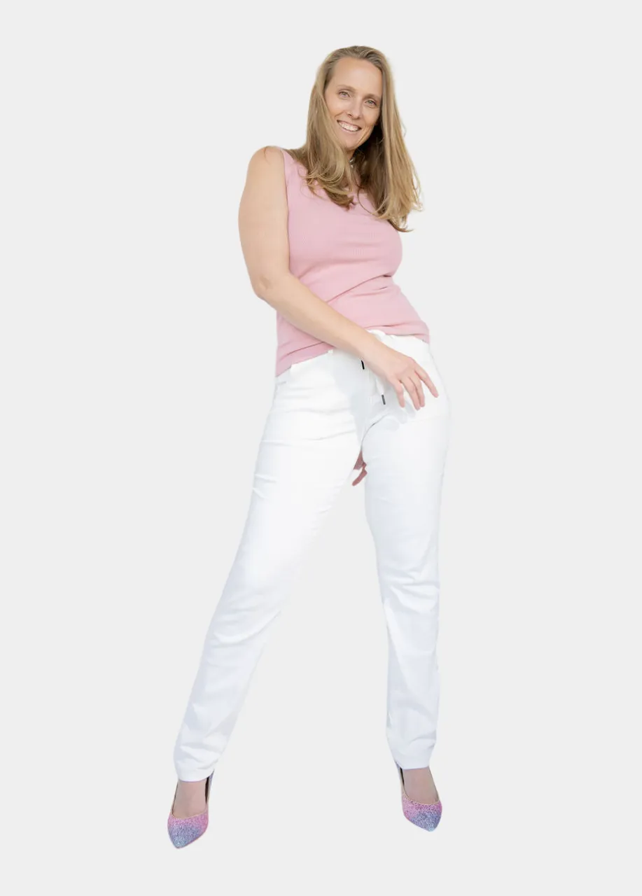 White Denim Joggers and Olive Denim Jacket Bundle