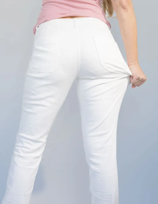 White Denim Joggers and Olive Denim Jacket Bundle