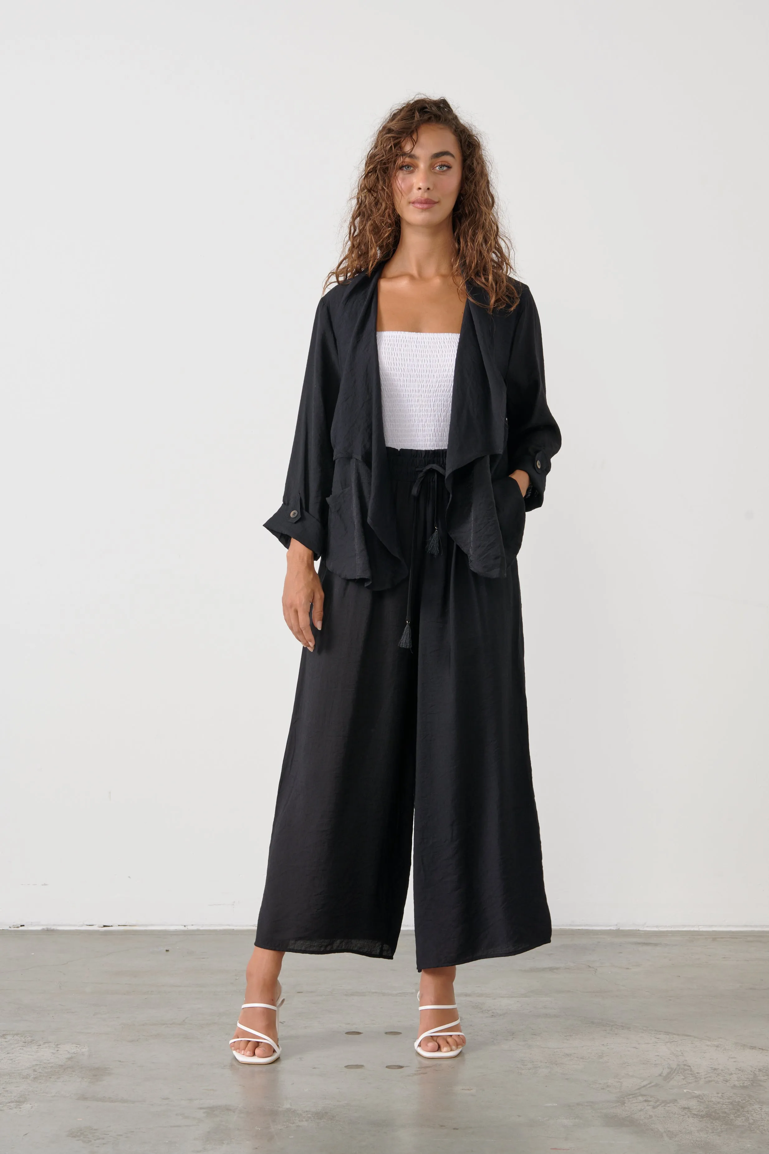 Wide Leg Pant -Black