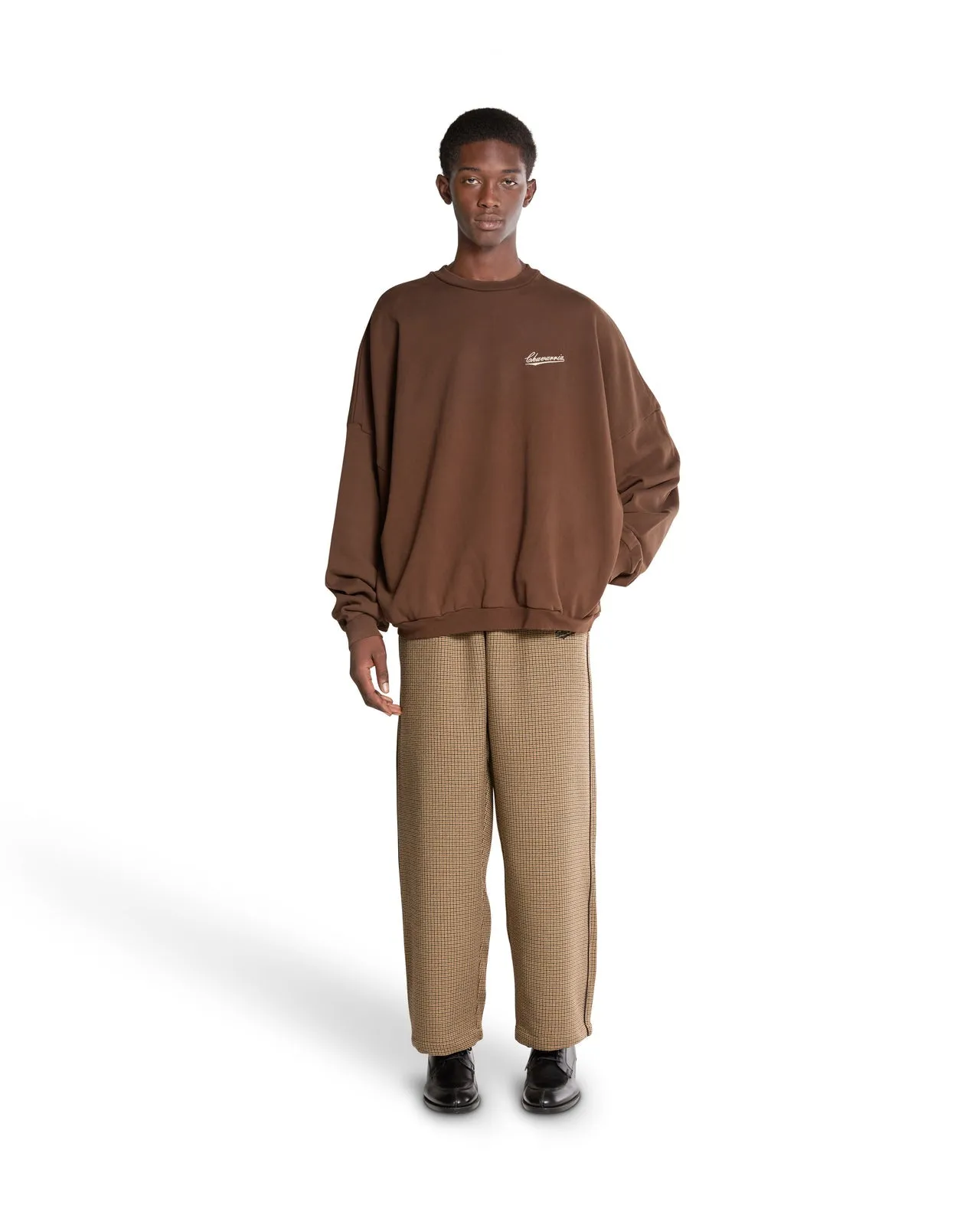 Willy Chavarria Hooligan Crewneck Jumper Coffee