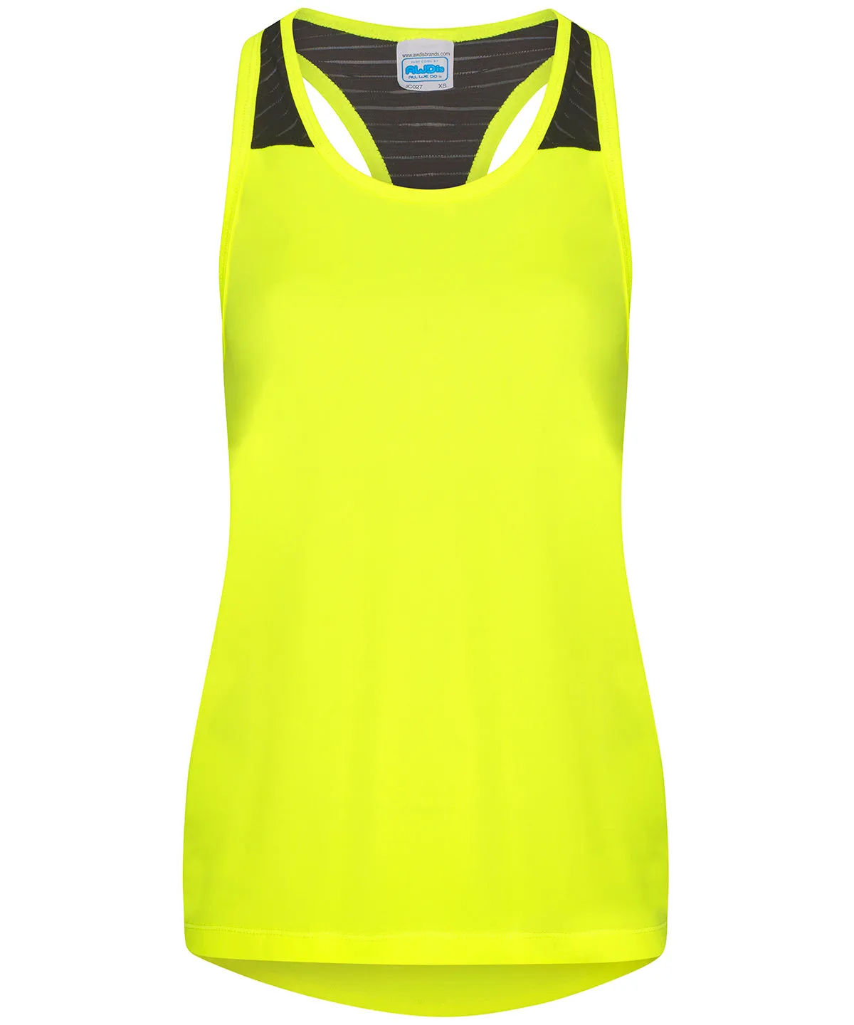 Womens cool smooth workout vest | Electric Yellow/Black