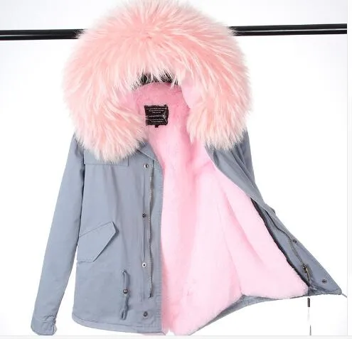 Women's Winter Casual Hooded Parka With Removable Raccoon Fur