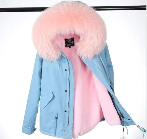 Women's Winter Casual Hooded Parka With Removable Raccoon Fur