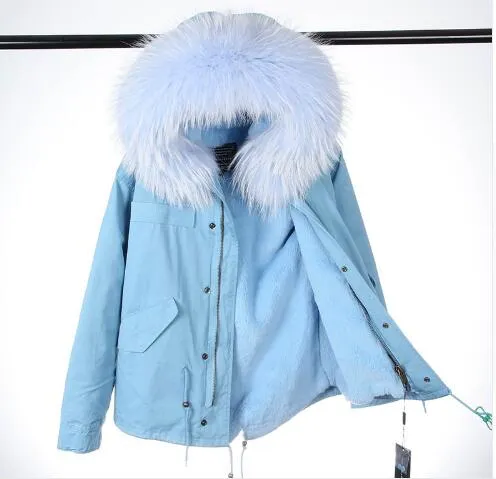Women's Winter Casual Hooded Parka With Removable Raccoon Fur