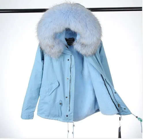 Women's Winter Casual Hooded Parka With Removable Raccoon Fur