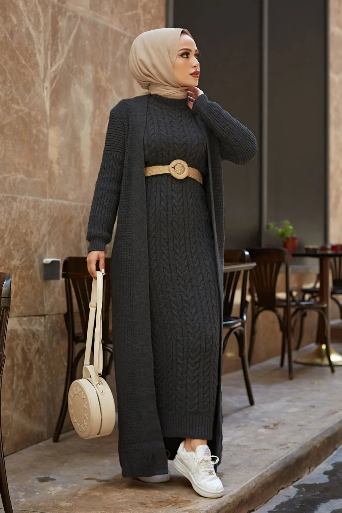 ZRF Women Knit Smoke Cardigan Dress Suit - Sloviansk